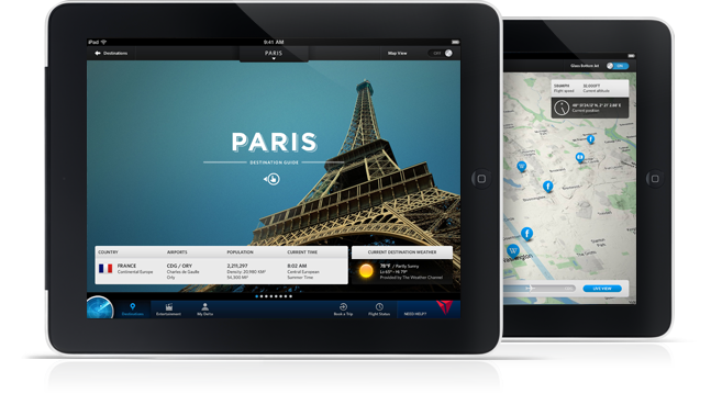 iPads with the app running