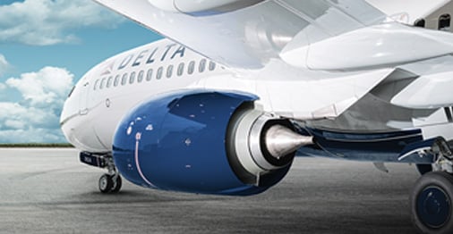 Beneath the wing of a Delta jet Beneath the wing of a Delta jet