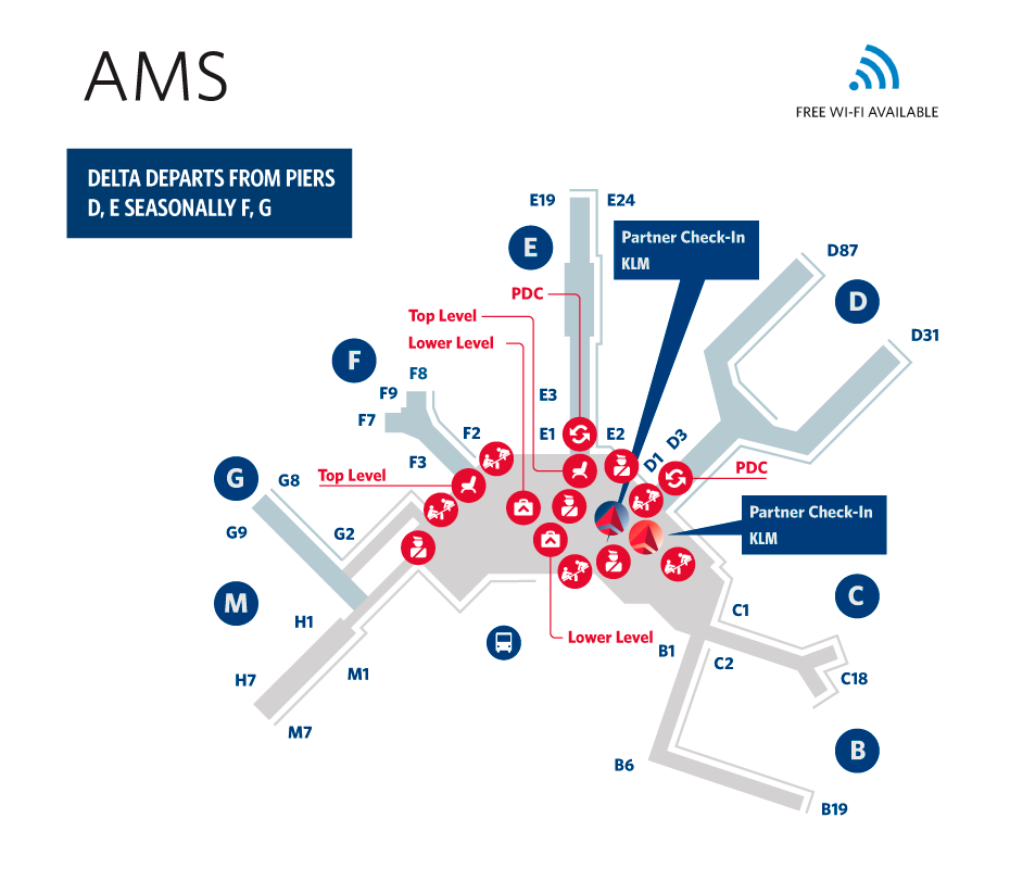 Amsterdam airport map