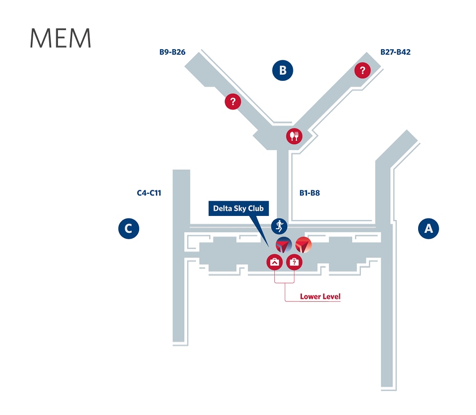 メンフィス空港案内図 メンフィス空港案内図