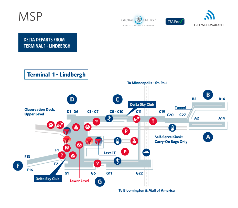 MSP 空港マップ MSP 空港マップ