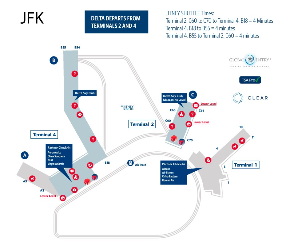 JFK Airport Map – JFK International Airport Map JFK Airport Map – JFK International Airport Map