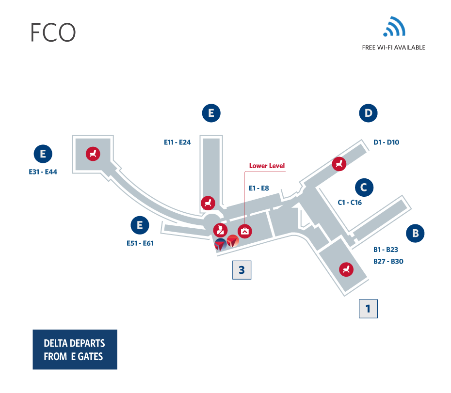 Rome Airport Map Rome Airport Map