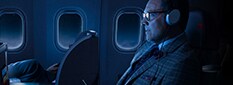 Man watching movie