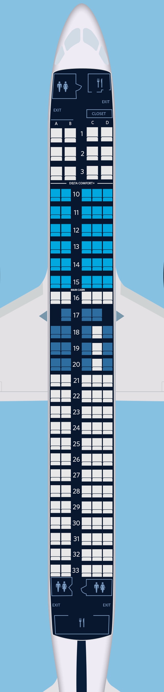 Air Canada Airbus A220 300 Seat Map