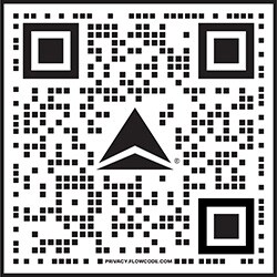The Fly Delta App QR code on desktop and hero image on mobile.