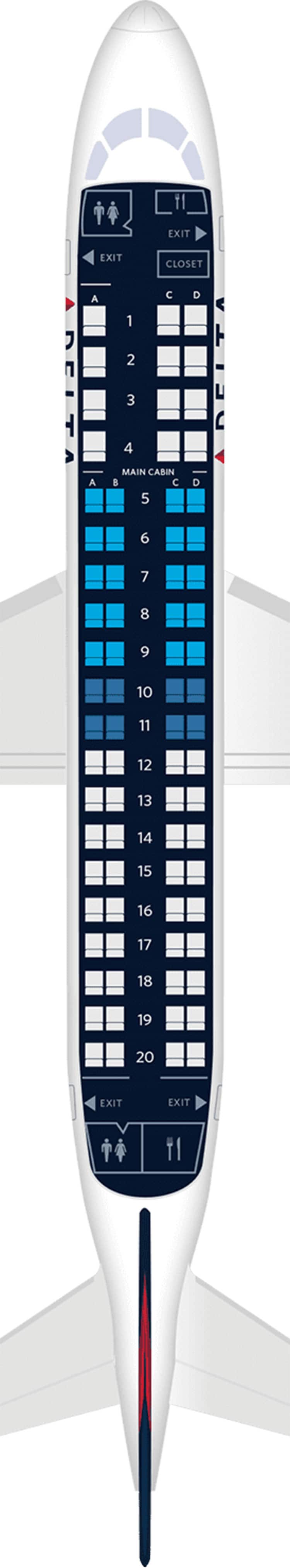 巴航190飞机座位布局图图片