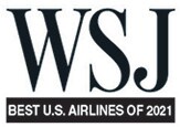 Melhor companhia aérea dos EUA pelo WSJ 2021