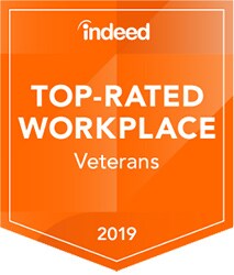 Indeed Top Rated Workplace for Veterans 2019 