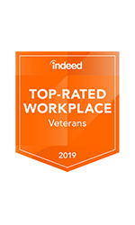 Indeed Top Rated Workplace for Veterans 2019 