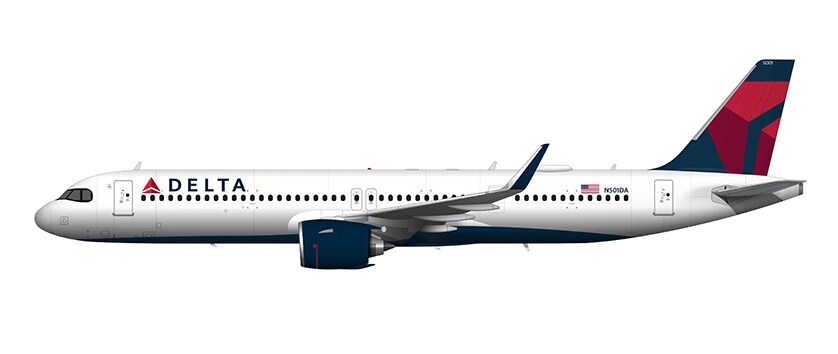 Perfil lateral do Airbus A321neo