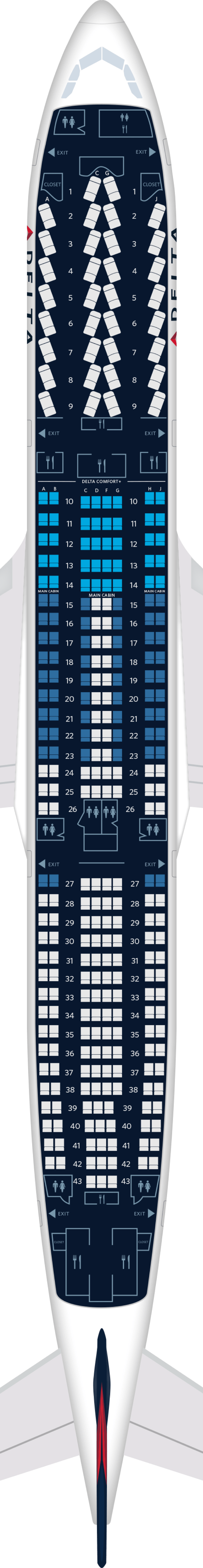 空客332大飞机座位图图片