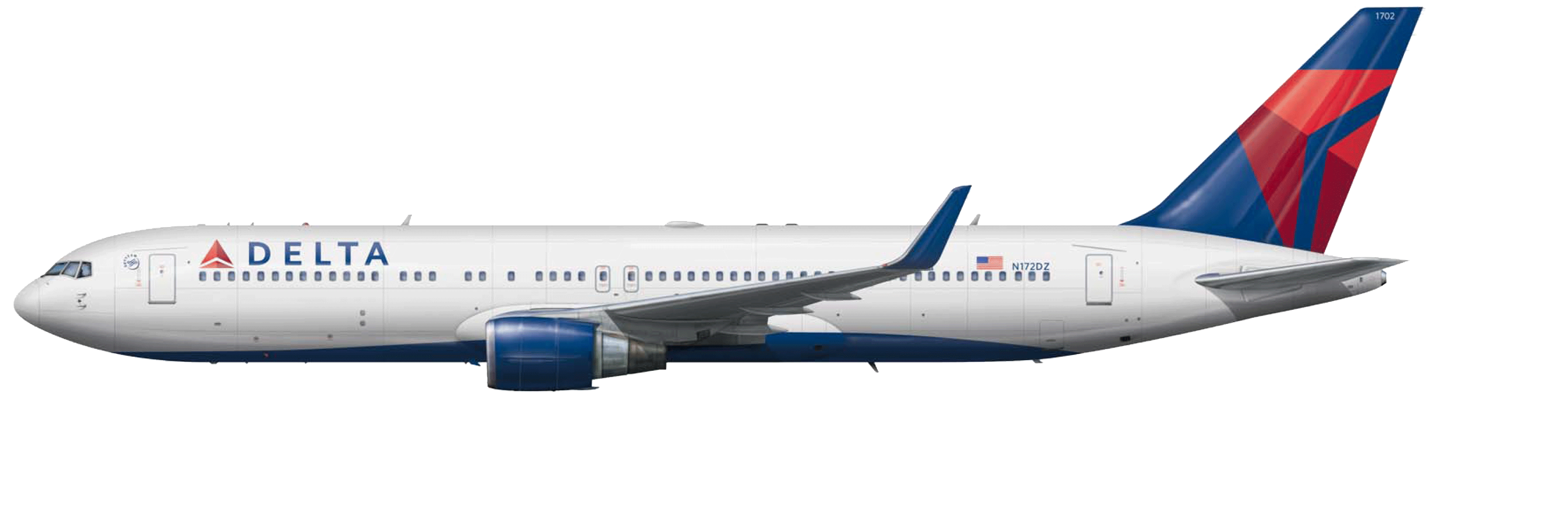 波音767-300er飞机座位地图,规格和服务设施:达美航空公司