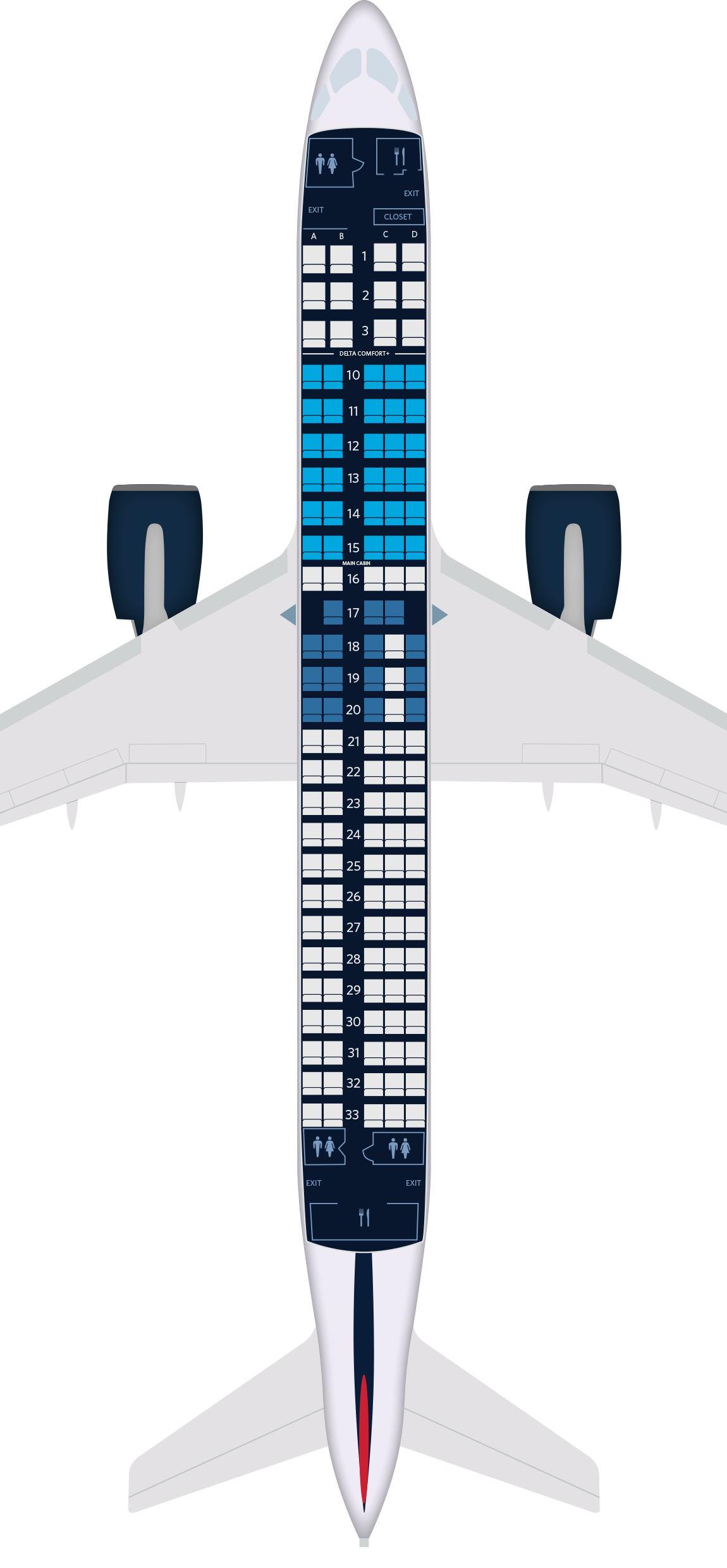 Airbus A220 300 Seat Maps Specs And Amenities Delta Air Lines