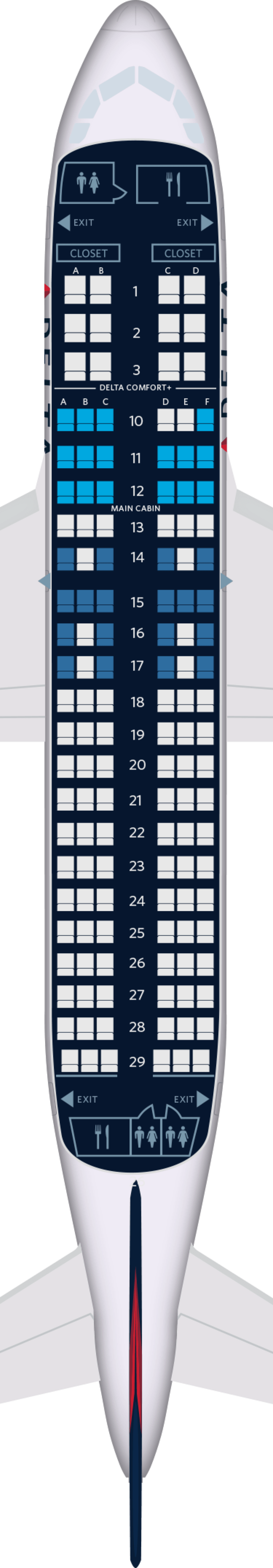 Airbus A319 Aircraft Seat Maps Specs Amenities Delta Air Lines