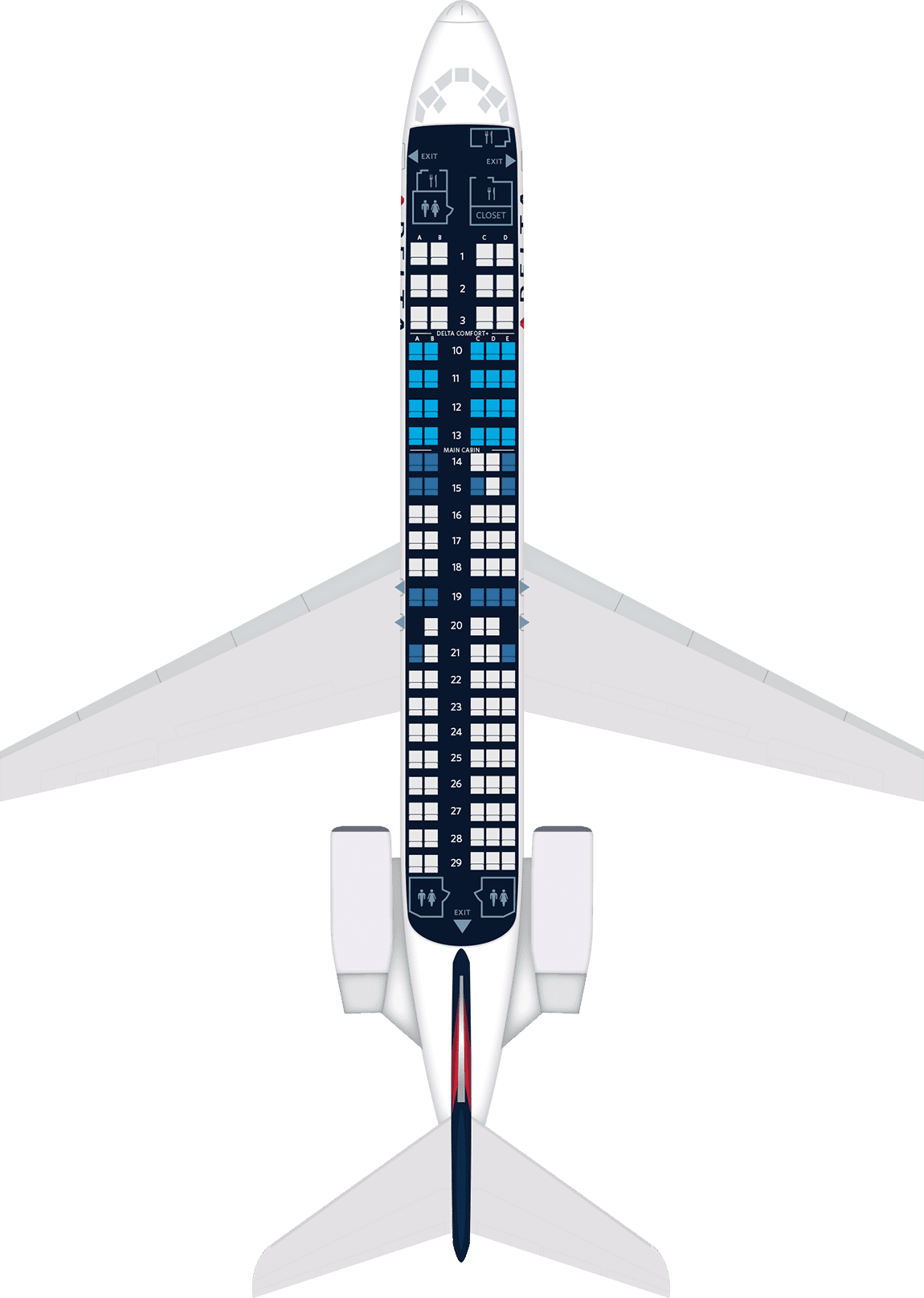 Boeing 717 Aircraft Seat Maps Specs Amenities Delta Air Lines