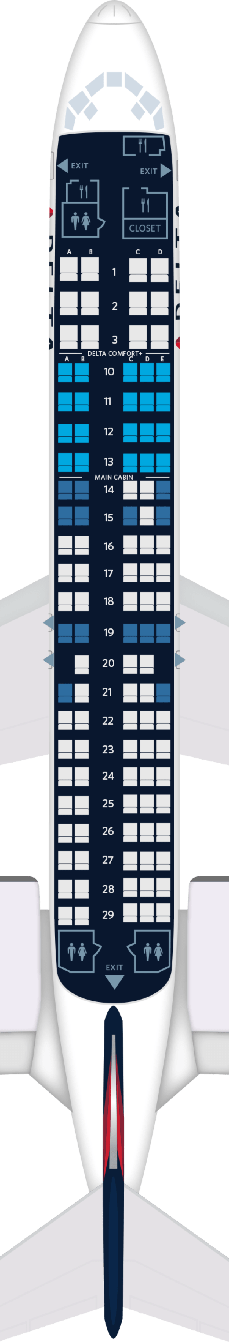 Boeing 717 Aircraft Seat Maps Specs Amenities Delta Air