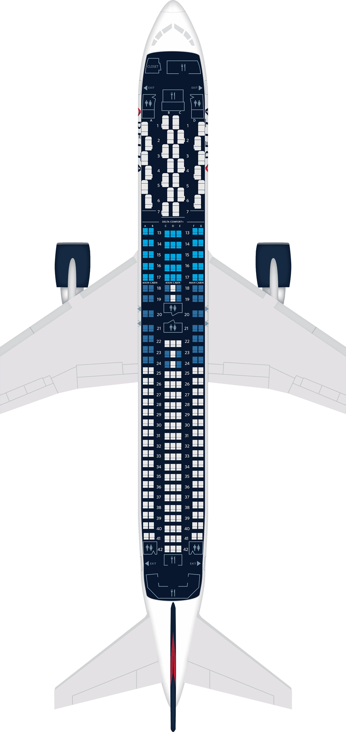 Delta Boeing 767 300 Seating Map