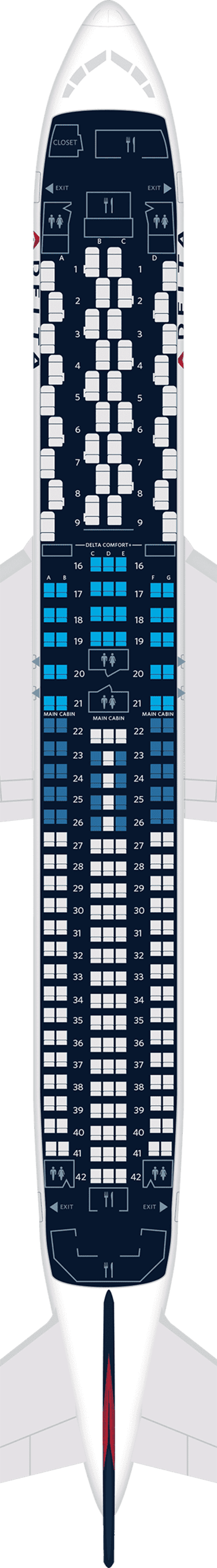Boeing 767-300ER Seat Maps, Specs & Amenities | Delta Air Lines