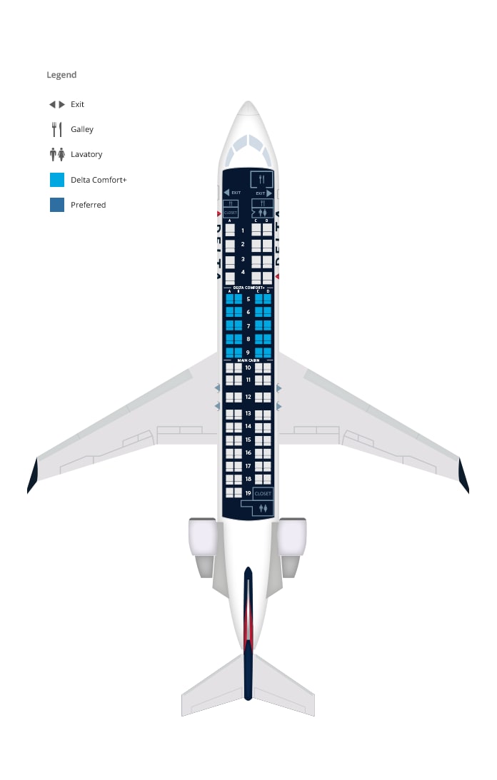 Bombardier CRJ900 Aircraft Seat Maps, Specs & Amenities Delta Air Lines