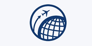 an icon representing travel and perks
